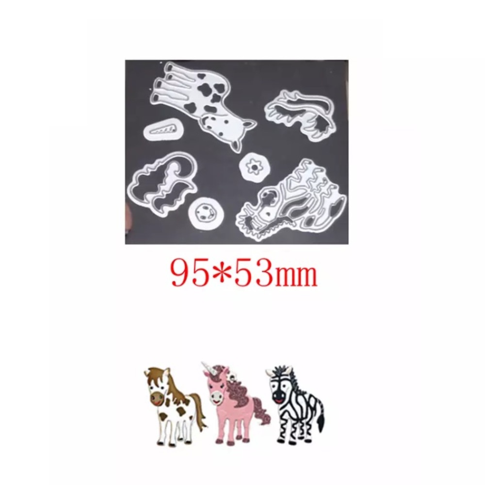 CUTE Horse, Zebra & Unicorn Metal Dies